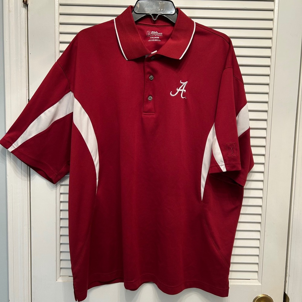PGA Tour Alabama Crimson Tide Polo Shirt Mens XXL Golf‎ Collegiate